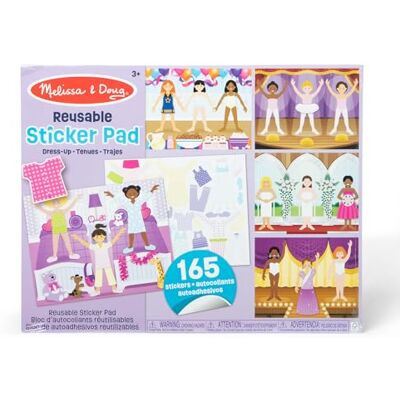 Melissa & Doug Bloco de autocolantes infantis de roupa livro autocolantes reutilizáveis: 165 autocolantes e 5 cenários 6074873 Artesanato meninas presente menina 3 anos Stickers infantis Melissa & Doug Bloco de autocolantes infantis de roupa livro autocolantes reutilizáveis: 165 autocolantes e 5 cenários 6074873 Artesanato meninas presente menina 3 anos Stickers infantis