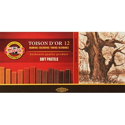 Koh-I-Noor Toison Golden Fleece 8592 lápis lisos bolos de artista Brown (conjunto de 12) Koh-I-Noor Toison Golden Fleece 8592 lápis lisos bolos de artista Brown (conjunto de 12)