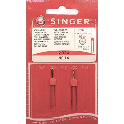 Singer 2 Original universal Zwilling agulhas de costura 2024 espessura 90/14 Singer 2 Original universal Zwilling agulhas de costura 2024 espessura 90/14