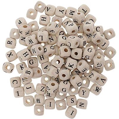 POFET 300 peças 10 mm contas de letras de cubo de madeira contas de madeira quadradas para artesanato DIY fabricação de jóias brinquedos para crianças multicolorido POFET 300 peças 10 mm contas de letras de cubo de madeira contas de madeira quadradas para artesanato DIY fabricação de jóias brinquedos para crianças multicolorido