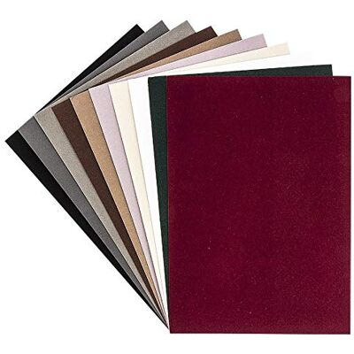 Ideen mit Herz Papel de veludo, papel decorativo, efeito cartão, 10 folhas, DIN A4, 200 g/m² (variedade de cores 1) Ideen mit Herz Papel de veludo, papel decorativo, efeito cartão, 10 folhas, DIN A4, 200 g/m² (variedade de cores 1)