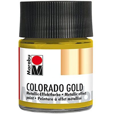 Marabu Tinta com efeito metálico, dourado envelhecido, 50 ml, à base de água, resistente à luz, resistente às intempéries, de secagem rápida, para pintar e fazer pontos em superfícies Marabu Tinta com efeito metálico, dourado envelhecido, 50 ml, à base de água, resistente à luz, resistente às intempéries, de secagem rápida, para pintar e fazer pontos em superfícies