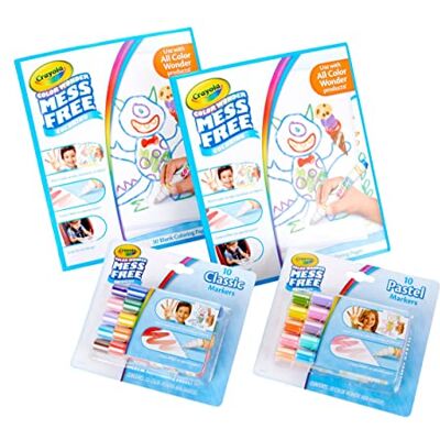 CRAYOLA Color Wonder Kit de colorir sem desordem, 80 peças, brinquedos para crianças, atividades interiores para crianças em casa, 75-1843 CRAYOLA Color Wonder Kit de colorir sem desordem, 80 peças, brinquedos para crianças, atividades interiores para crianças em casa, 75-1843