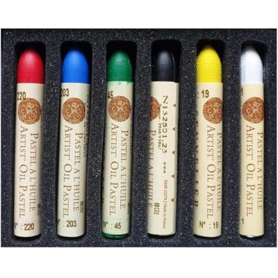 Sennelier Pastels Oil 6 cores Senurie 6 óleo de conjunto de cores pastelArtistic Quality (France Import) Made IN France Sennelier Pastels Oil 6 cores Senurie 6 óleo de conjunto de cores pastelArtistic Quality (France Import) Made IN France