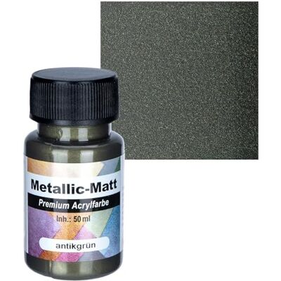 Ideen mit Herz Tinta acrílica mate metálica, opaca, com efeito metálico, à base de água, 50 ml (verde envelhecido) Ideen mit Herz Tinta acrílica mate metálica, opaca, com efeito metálico, à base de água, 50 ml (verde envelhecido)