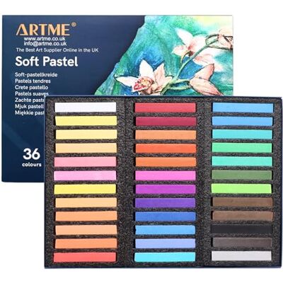 ARTME Gizas pastel lisas 36 cores bolos para desenho barras de pintura pastel suaves e vibrantes cores sortidas ARTME Gizas pastel lisas 36 cores bolos para desenho barras de pintura pastel suaves e vibrantes cores sortidas