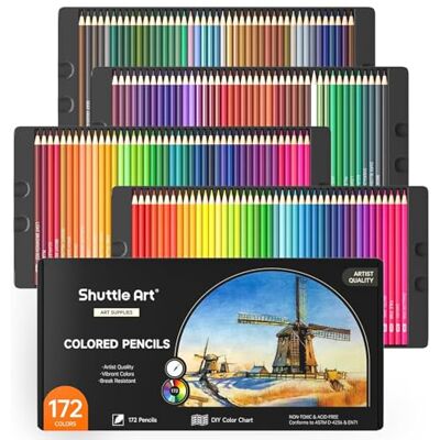 Shuttle 172 Lapeçarias coloridas para adultos, conjunto de lápis de Conjunto de lápis para colorir de mina, de alta qualidade, ideal para adultos, desenho, colorir Shuttle 172 Lapeçarias coloridas para adultos, conjunto de lápis de Conjunto de lápis para colorir de mina, de alta qualidade, ideal para adultos, desenho, colorir