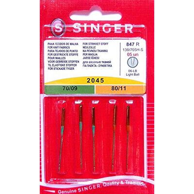 Singer 2045 Mix agulhas de malha (5 unidades, metal, prata, 7 x 0,03 x 4 cm) Singer 2045 Mix agulhas de malha (5 unidades, metal, prata, 7 x 0,03 x 4 cm)