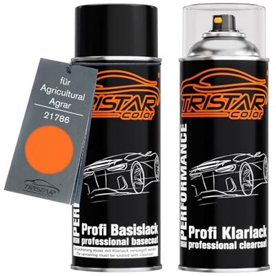 TRISTARcolor Tinta do carro Conjunto de frascos de spray para agricultural/Aeifo21786 Kubota laranja pintura base pintura transparente spray 400 ml para Agricultural / Agrar, Kit capa de base + barniz, Aerosoles 400ml TRISTARcolor Tinta do carro Conjunto de frascos de spray para agricultural/Aeifo21786 Kubota laranja pintura base pintura transparente spray 400 ml para Agricultural / Agrar, Kit capa de base + barniz, Aerosoles 400ml