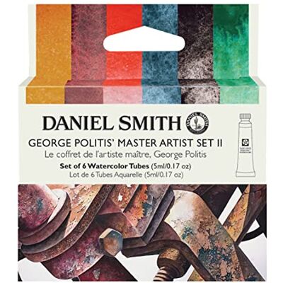Daniel Smith Conjunto de aquarelas (tubo de 5 ml, conjunto de artista mestre de George Politis, II) Daniel Smith Conjunto de aquarelas (tubo de 5 ml, conjunto de artista mestre de George Politis, II)