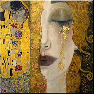 YSCOLOR Diamond Painting bordado de diamantes lágrimas douradas Gustav Klimt Diy pintura de diamante ponto cruz 5D mosaico de diamantes de imitação pintura por número 30 x 30 cm YSCOLOR Diamond Painting bordado de diamantes lágrimas douradas Gustav Klimt Diy pintura de diamante ponto cruz 5D mosaico de diamantes de imitação pintura por número 30 x 30 cm