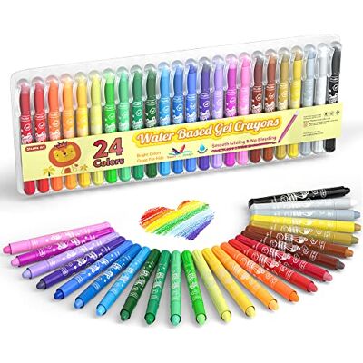 Shuttle Ceras de cores para crianças, 24 cores pinturas de gel aguarela com gel não tóxico, efeito rayon-pastel-aguarela ideal para janela papel vidro Pinturas Gel Acuarelable, Sistema Twist No Tóxicos, Crayón-Pastel-Acuarela Efecto, Ideal para Ventana Shuttle Ceras de cores para crianças, 24 cores pinturas de gel aguarela com gel não tóxico, efeito rayon-pastel-aguarela ideal para janela papel vidro Pinturas Gel Acuarelable, Sistema Twist No Tóxicos, Crayón-Pastel-Acuarela Efecto, Ideal para Ventana