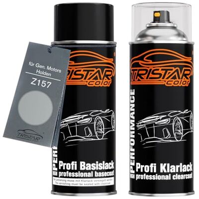 TRISTARcolor Tinta do carro Conjunto de frascos de spray para geração Motors/Holden Z157 Star Silver III Metallic pintura base transparente spray 400 ml para Gen. Motors / Holden, Star Silver III Metallic, Kit capa de base + barniz, Aerosoles 400ml TRISTARcolor Tinta do carro Conjunto de frascos de spray para geração Motors/Holden Z157 Star Silver III Metallic pintura base transparente spray 400 ml para Gen. Motors / Holden, Star Silver III Metallic, Kit capa de base + barniz, Aerosoles 400ml
