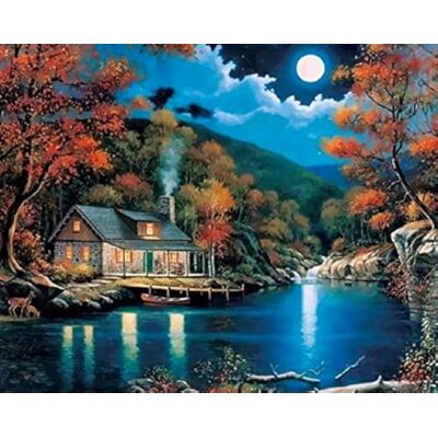 Fokenzary DIY Paint by Numbers Tela de pintura para crianças ou adultos iniciantes com pincéis e tintas acrílicas sem moldura (40 x 50 cm) Fokenzary DIY Paint by Numbers Tela de pintura para crianças ou adultos iniciantes com pincéis e tintas acrílicas sem moldura (40 x 50 cm)