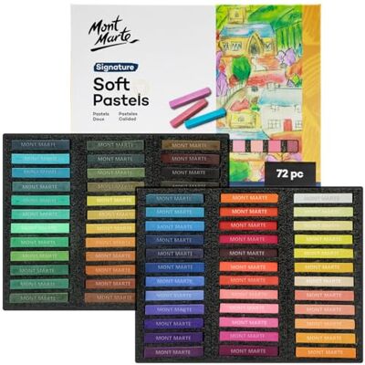 MONT MARTE Pastel Suave – 72 peças – Giz Pastel – Ideal para pinturas coloridas e expressivas – Textura suave e calcária MONT MARTE Pastel Suave – 72 peças – Giz Pastel – Ideal para pinturas coloridas e expressivas – Textura suave e calcária