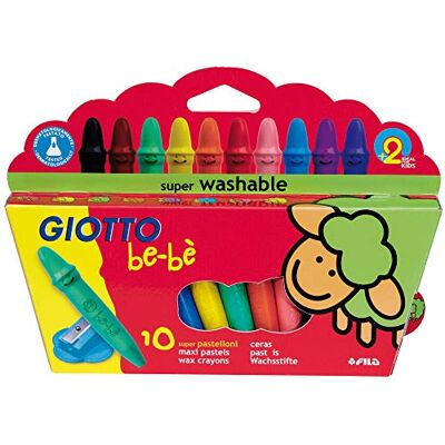 Giotto Lapeçarias cera super bebé caixa de 10 cores sortidas apontadores. Giotto Lapeçarias cera super bebé caixa de 10 cores sortidas apontadores.