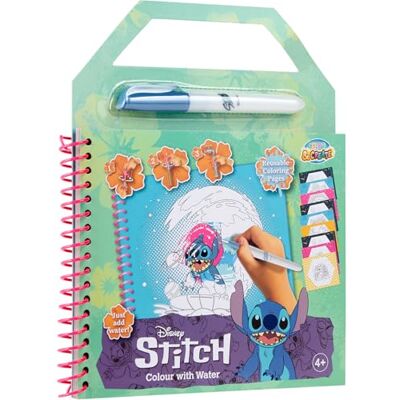 Disney Stitch Livro para colorir com água colorir sem manchas Desenhos que são coloridos com água e secam sozinhos para recomeçar, com Stitch e anjo, livrinho prático para +4 anos Disney Stitch Livro para colorir com água colorir sem manchas Desenhos que são coloridos com água e secam sozinhos para recomeçar, com Stitch e anjo, livrinho prático para +4 anos