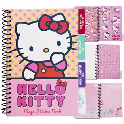 Hello Kitty Livro de autocolantes para meninas e adolescentes, conjunto de 28 folhas 400 crianças, ideias presentes de anime Hello Kitty Livro de autocolantes para meninas e adolescentes, conjunto de 28 folhas 400 crianças, ideias presentes de anime