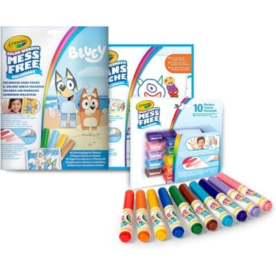 CRAYOLA Color Wonder, Set de Conveniência de Cor Sem Manchas, Tema Bluey, Atividade Criativa para Crianças, Idade 3, 4, 5 Anos CRAYOLA Color Wonder, Set de Conveniência de Cor Sem Manchas, Tema Bluey, Atividade Criativa para Crianças, Idade 3, 4, 5 Anos