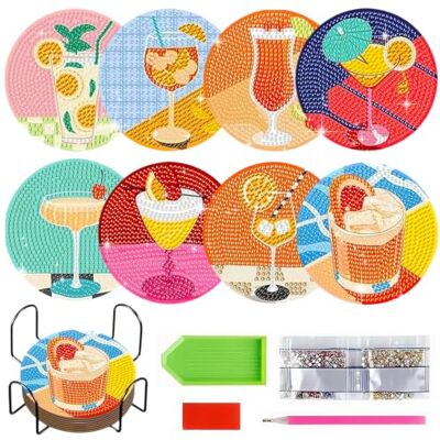 Zyluniy 8 Kit DIY de Pintura de Diamantes com Suporte, Pintura de Diamantes para Adultos, DIY Pintura de Diamantes, Decoração para Casa, Presentes, Kit de Artesanato para Adultos Zyluniy 8 Kit DIY de Pintura de Diamantes com Suporte, Pintura de Diamantes para Adultos, DIY Pintura de Diamantes, Decoração para Casa, Presentes, Kit de Artesanato para Adultos