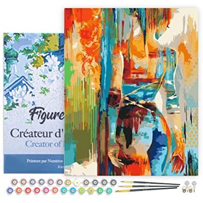 ART Pintar por Números Adultos com moldura A beleza das cores Kit de manualidades de pintura acrílica Quadro DIY completo 40x50cm com bastidor montado ART Pintar por Números Adultos com moldura A beleza das cores Kit de manualidades de pintura acrílica Quadro DIY completo 40x50cm com bastidor montado