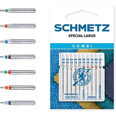 SCHMETZ Combi Special Large Variedade 10 agulhas para máquinas de costura SCHMETZ Combi Special Large Variedade 10 agulhas para máquinas de costura