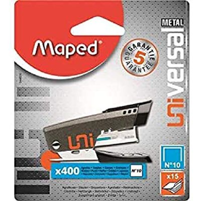 Maped Universal metal agrafador mini N ° 10 400 grampos), cor aleatória Maped Universal metal agrafador mini N ° 10 400 grampos), cor aleatória