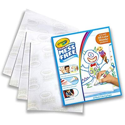 CRAYOLA Recarga de Folhas Brancas Ocio Criativo Color Wonder a Partir de 3 Anos Jogo de Desenho e Colorir, 25,4 x 21,6 Centímetros (30/pacote), páginas () CRAYOLA Recarga de Folhas Brancas Ocio Criativo Color Wonder a Partir de 3 Anos Jogo de Desenho e Colorir, 25,4 x 21,6 Centímetros (30/pacote), páginas ()