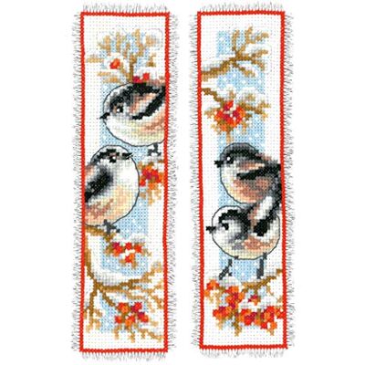 Vervaco Kit de ponto cruz contado: marca-páginas: pontas compridas e bagas vermelhas: conjunto de 2, NA, 6 x 20 cm Vervaco Kit de ponto cruz contado: marca-páginas: pontas compridas e bagas vermelhas: conjunto de 2, NA, 6 x 20 cm