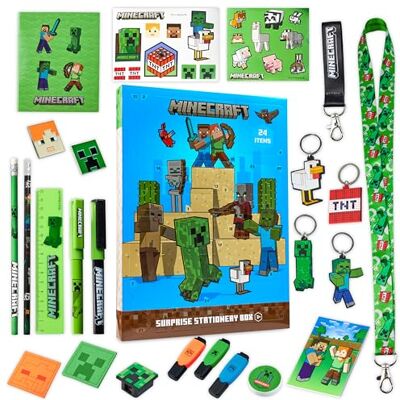 Minecraft Calendário de Advento 2025 Creeper Calendário Contagem Regressiva para o Natal Material Escolar Papelaria e Acessórios Canetas Adesivos Chaveiro (Azul) Minecraft Calendário de Advento 2025 Creeper Calendário Contagem Regressiva para o Natal Material Escolar Papelaria e Acessórios Canetas Adesivos Chaveiro (Azul)