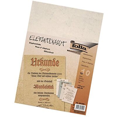 Folia Papel de pele de elefante (A4, 110 g/m², 10 folhas), branco Folia Papel de pele de elefante (A4, 110 g/m², 10 folhas), branco