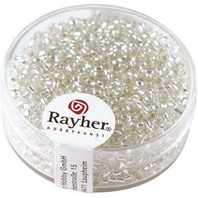 Rayher Rocais, 2 mm, com alimentador de prata, estojo de 17 g, prateado Rayher Rocais, 2 mm, com alimentador de prata, estojo de 17 g, prateado