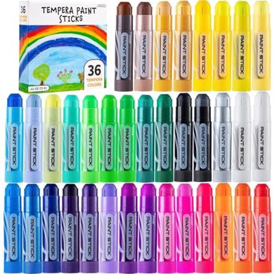 JOYIN 36 Têmperas Laváveis em Stick, Tinta para Crianças de 3 Anos, Stick de Tinta Têmpera Colorido, Presentes Criativos de Pintura para Crianças JOYIN 36 Têmperas Laváveis em Stick, Tinta para Crianças de 3 Anos, Stick de Tinta Têmpera Colorido, Presentes Criativos de Pintura para Crianças