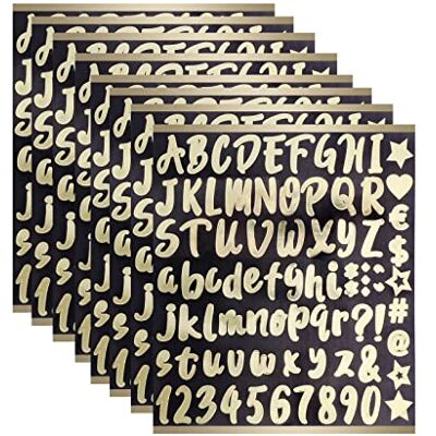 Yimorex Autocolantes de números e letras adesivos 8 folhas letras decorativas autocolantes de vinil para bricolage scrapbooking decoração caixas sacos presentes envelopes letreiros de residência e caixa de Yimorex Autocolantes de números e letras adesivos 8 folhas letras decorativas autocolantes de vinil para bricolage scrapbooking decoração caixas sacos presentes envelopes letreiros de residência e caixa de