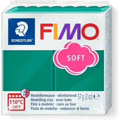 STAEDTLER Fimo 8020 Pasta de modelar, cor esmeralda, 57 g STAEDTLER Fimo 8020 Pasta de modelar, cor esmeralda, 57 g