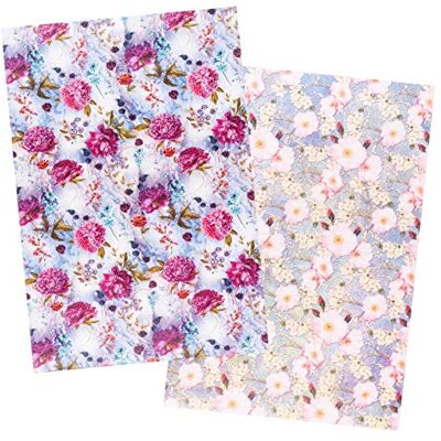 Ideen mit Herz 2 folhas de papel de arroz, papel de decoupage, DIN A4, 2 designs diferentes, vintage, Natal etc. (flores 18) Ideen mit Herz 2 folhas de papel de arroz, papel de decoupage, DIN A4, 2 designs diferentes, vintage, Natal etc. (flores 18)