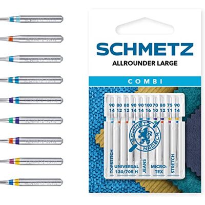 SCHMETZ Allrounder Large Variedade 10 agulhas para máquinas SCHMETZ Allrounder Large Variedade 10 agulhas para máquinas