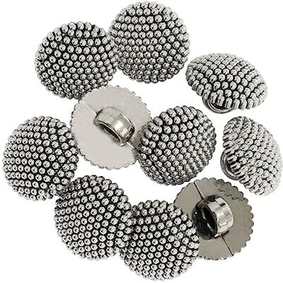 AERZETIX Conjunto de 10 botões de costura de cola Ø 11,5 x 8 mm 18 L 18 cor: prata abertura 2,7 mm em plástico merceria costura roupa confeção tecido agulha AERZETIX Conjunto de 10 botões de costura de cola Ø 11,5 x 8 mm 18 L 18 cor: prata abertura 2,7 mm em plástico merceria costura roupa confeção tecido agulha