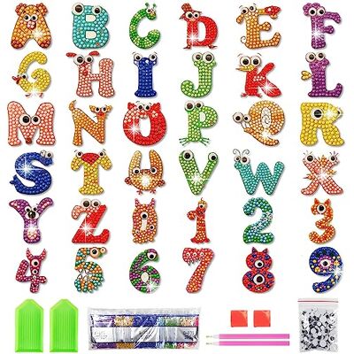 BINYI Diamond Painting Kit completo pintura diamante crianças 36 peças DIY Diamant Painting 5D carta mosaico diamante autocolantes de pinturas de desenhos com diamantes para meninos meninas iniciantes BINYI Diamond Painting Kit completo pintura diamante crianças 36 peças DIY Diamant Painting 5D carta mosaico diamante autocolantes de pinturas de desenhos com diamantes para meninos meninas iniciantes