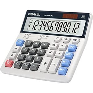 OSALO Calculadora de bolso grandes teclas ecrã ultra grande de 12 dígitos calculadora de mesa (OS-200 ml) OSALO Calculadora de bolso grandes teclas ecrã ultra grande de 12 dígitos calculadora de mesa (OS-200 ml)