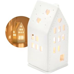 com-four ® Casa de luz de chá de porcelana casa de porcelana mate com base de vela de chá casa de luz decoração elegante do quarto em forma de casa (14 cm) com-four ® Casa de luz de chá de porcelana casa de porcelana mate com base de vela de chá casa de luz decoração elegante do quarto em forma de casa (14 cm)
