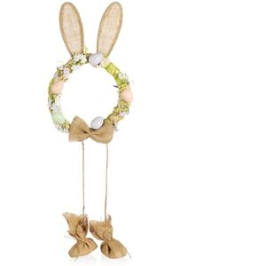 com-four ® Coroa de Páscoa para portas e janelas coroa decorativa com detalhes de primavera decoração de porta em design de coelho da Páscoa com-four ® Coroa de Páscoa para portas e janelas coroa decorativa com detalhes de primavera decoração de porta em design de coelho da Páscoa