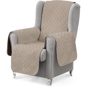 textil-home Capa para sofá de 1 lugar Luka, cobertura para sofá para poltrona Relax e auricular protetor acolchoado medida 55 cm. Salva sofá reversível, resistente a animais de estimação. cor bege. textil-home Capa para sofá de 1 lugar Luka, cobertura para sofá para poltrona Relax e auricular protetor acolchoado medida 55 cm. Salva sofá reversível, resistente a animais de estimação. cor bege.