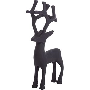 Brandsseller Figura decorativa 19 cm rena veado escultura metal decoração Natal inverno preto Brandsseller Figura decorativa 19 cm rena veado escultura metal decoração Natal inverno preto