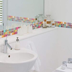 Conjunto de Adesivos de Borda de Mosaico Catarina - Banheiro, Cozinha Conjunto de Adesivos de Borda de Mosaico Catarina - Banheiro, Cozinha