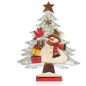 com-four Expositor decorativo para o Natal árvore de Natal em madeira árvore de Natal com boneco de neve para decorar (01 peça abeto branco 38 cm) com-four Expositor decorativo para o Natal árvore de Natal em madeira árvore de Natal com boneco de neve para decorar (01 peça abeto branco 38 cm)