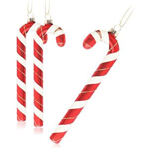 com-four 3X Pendentes para árvores de Natal bastão de doces XXL ornamentos para árvores de Natal para pendurar bolas de Natal em forma de bastão de caramelo (de cor prateada 4 peças) com-four 3X Pendentes para árvores de Natal bastão de doces XXL ornamentos para árvores de Natal para pendurar bolas de Natal em forma de bastão de caramelo (de cor prateada 4 peças)