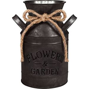 BELLE VOUS Vaso rústico de metal 11,3 x 19 cm Jarrão de metal galvanizado estilo campestre para leite vaso vintage Shabby Chic decoração para casa/casamentos e colocar plantas BELLE VOUS Vaso rústico de metal 11,3 x 19 cm Jarrão de metal galvanizado estilo campestre para leite vaso vintage Shabby Chic decoração para casa/casamentos e colocar plantas