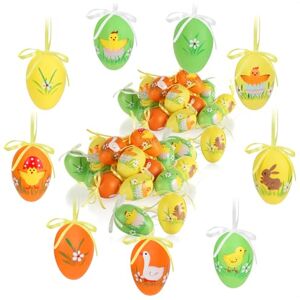 com-four ® 36 ovos de Páscoa para pendurar ovos coloridos da Páscoa com flores e animais ornamentos suspensos para o ramo da Páscoa (Pinta/Coelho 02) com-four ® 36 ovos de Páscoa para pendurar ovos coloridos da Páscoa com flores e animais ornamentos suspensos para o ramo da Páscoa (Pinta/Coelho 02)