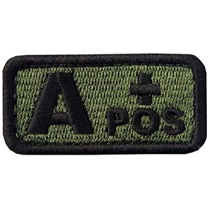 EmbTao Tático tipo A positivo tipo de sangue emblema broche bordado de gancho e remendo de gancho e laço de fecho, verde azeitona EmbTao Tático tipo A positivo tipo de sangue emblema broche bordado de gancho e remendo de gancho e laço de fecho, verde azeitona